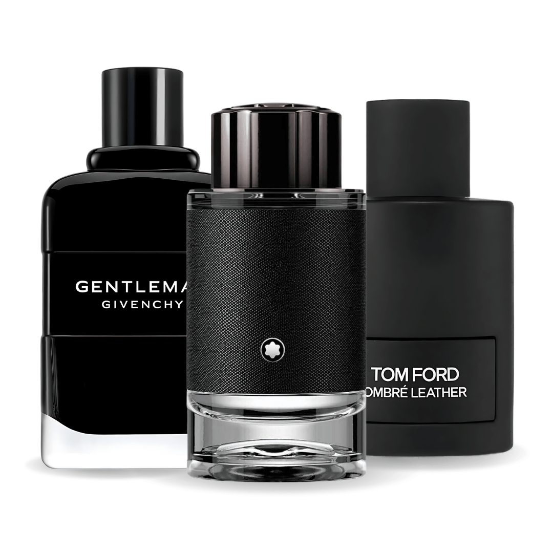 Combo de 3 perfumes Tom Ford Ombre Leather, Givenchy Gentleman, Montblanc Explorer 100ml